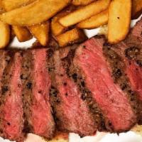 10Oz Ny Strip Sirloin · With Veggies & Choice of Steak Fries, Rice Pilaf, or Mashed Potatoes.