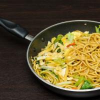 Lo Mein Noodles · Egg noodles tossed with a slightly sweet and spicy sauce with sesame oil, garlic, ginger, oy...