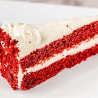 Red Velvet Cake · Moist red velvet cake filled and iced with delectable cream cheese surrounded with  more del...