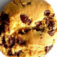 Chocolate Chunk Cookie (Vg) · Large cookie crafted with real Belgian chocolate and organic wheat flour, vanilla and sea sa...