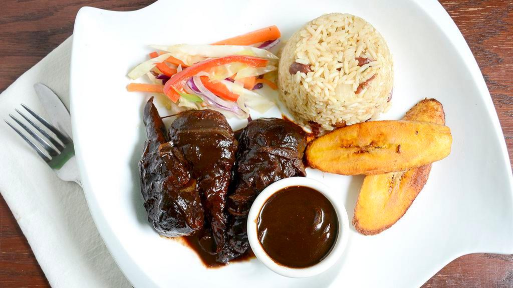 Chick’N · Your choice of style serves with rice, vegetables and plantain