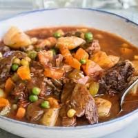 Stews · Served with Rice, Steamed Vegetables and Plantains