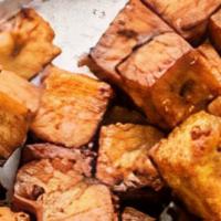 Tofu · Your choice of style served with rice, vegetables and plantain