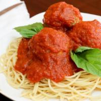 Spaghetti Meatball · Choice of pasta.
