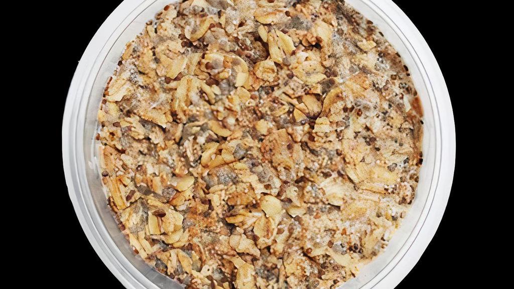 Overnight Oats · A hearty blend of our homemade nut-free granola with oat milk and chia seeds