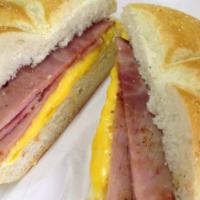 2 Eggs & Cheese With Ham On Roll · 