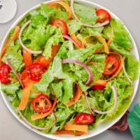 House Salad · Lettuce, cherry tomatoes, carrots, onions dressed with lemon juice & olive oil