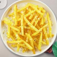 Cheese Fries · Idaho potato wedges cooked until golden brown crisp & amp; breaded in our special seasoned b...
