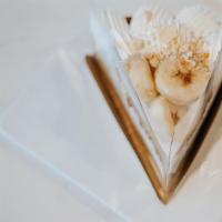 Banana Custard Tart · Shortbread cookies tart / Almond Frangipane / Custard / Vanilla  sponge cake / Mascarpone cr...