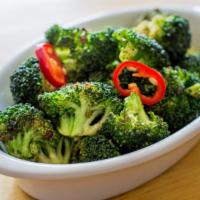 Grilled Broccoli · Crushed red pepper, olive oil