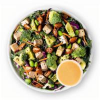 Tokyo Supergreens, Tofu · Supergreens Blend, Organic Sesame Tofu, Sliced Carrots, Edamame, Hass Avocado, Shaved Brocco...