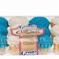 2 Dozen Mini Blue & White Hanukkah Cupcakes · Miniature vanilla cupcakes with blue & white icing and sprinkles - perfect for Hanukkah!.