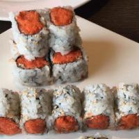 Spicy Roll  · Spicy. Choice of protein with spicy mayo, masago, sesame oil and crunch.