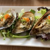 Baked Green Mussel · 5 pieces.