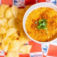 Crab Dip · Lump crab meat served warm with chips