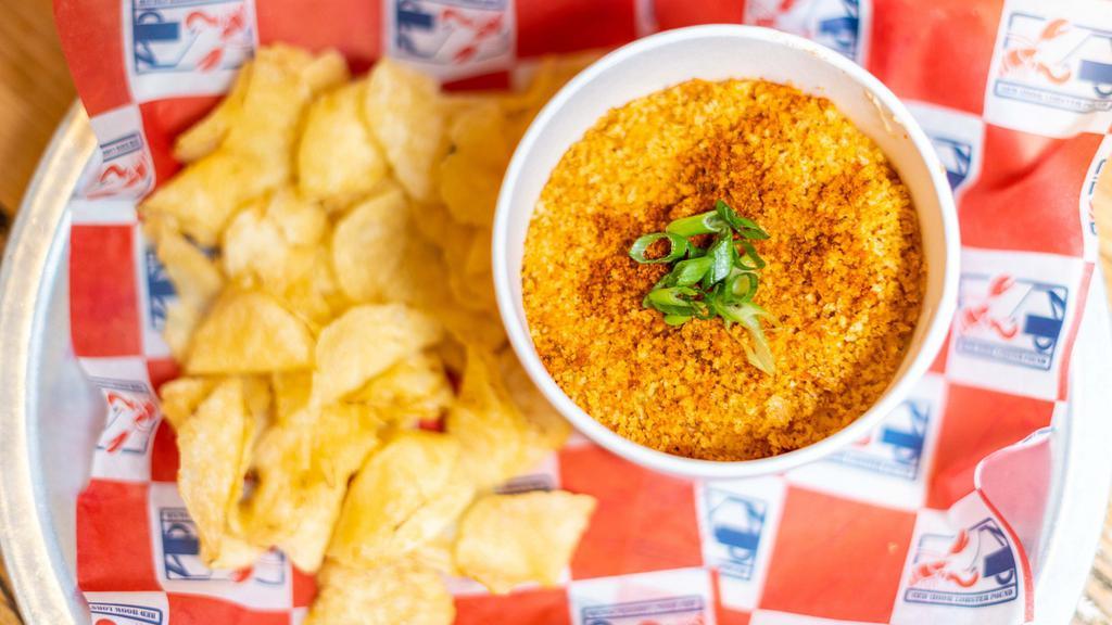 Crab Dip · Lump crab meat served warm with chips