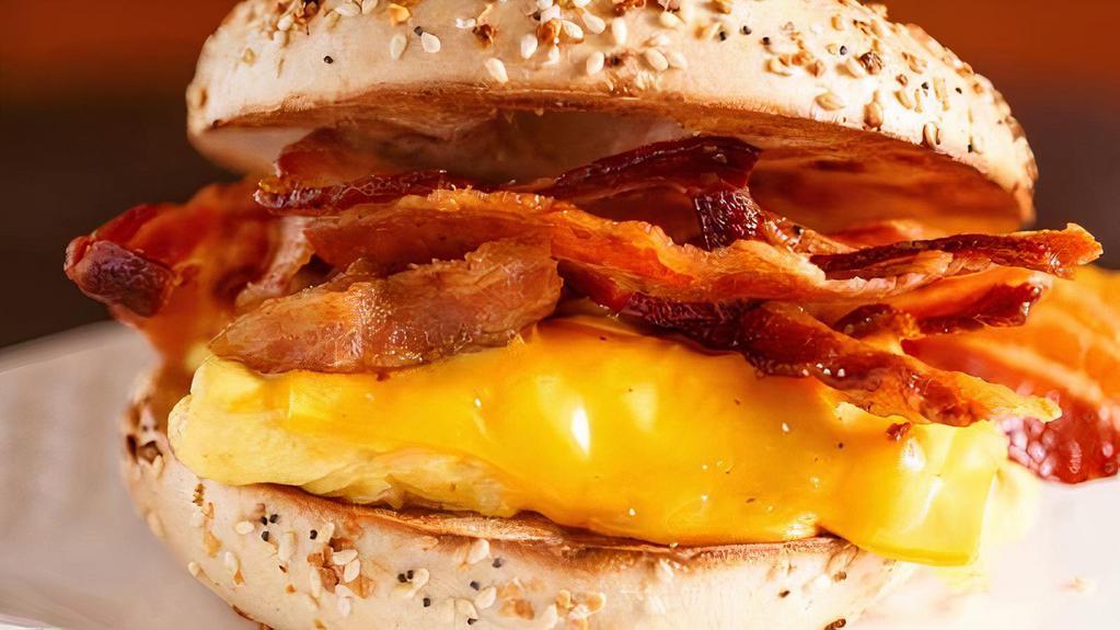 Bacon, Eggs & Cheese Breakfast Sandwich · Classic bacon, eggs and cheese sandwich.