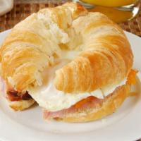 Pastrami, Eggs & Cheese Breakfast Sandwich · Classic pastrami, eggs and cheese sandwich.