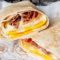 Omelet Wrap · Omelet made with three eggs, American cheese, and your choice of meat.
