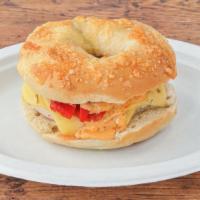 Chelsea Grilled Chicken Sandwich · Most popular. Grilled chicken breast, roasted peppers, cheddar cheese, and roasted tomato sp...