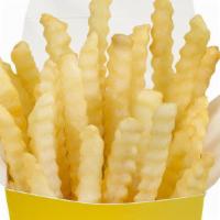 French Fries · Classic crinkle-cut fried potatoes. Allergen: Contains Sesame, Pea, and Casein
