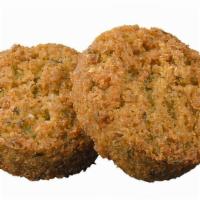 Falafel (2) · 2 pieces of the deep-fried ball made from ground chickpeas and a blend of herbs and spices. ...