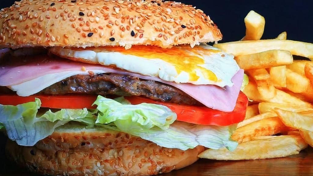 Italian Cheese Burger · Its a cheese burger with fries inside.