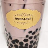 Iced Taro Milk Tea With Tapioca · 