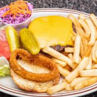 Cheeseburger Deluxe · Choice of American, Swiss, Muenster, cheddar, blue or pepper jack.