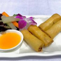Spring Roll · Fried vegetable spring rolls served with sweet sauce.