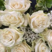 24 Long Stems White Roses Bouquet  · 24  Long Stems white Roses Bouquet