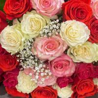 36 Assorted Roses Bouquet  · 36 Mix Roses, Orange, White and Pink Bouquet. 
Nothing speaks of love so much as a bouquet o...