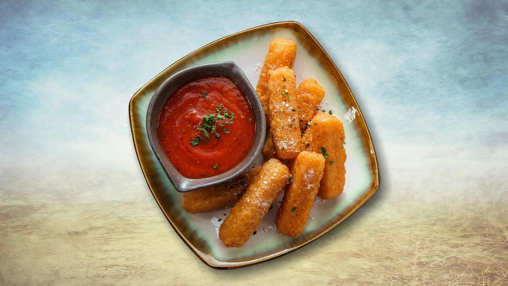 Mozzarella Sticks  · Breaded mozzarella cheese that has been fried till crisp and golden served with house special sauces.
