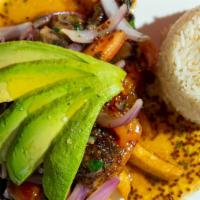 Vegan Stir Fry · Vegan, gluten-free. Sautéed Portobello mushrooms, crisp vegetables, fried plantains, avocado...