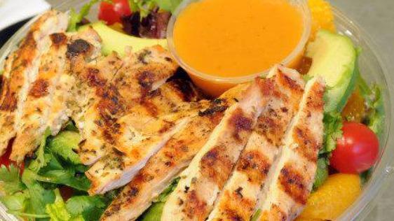 Louie'S Tropical Island Salad · Grilled chicken, avocado, cilantro, mixed greens, mandarins, tomatoes, and citrus dressing.