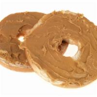 Bagel With Peanut Butter · Customer's choice of bagel with peanut butter.