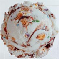 Birthday Cake · The limited edition ice cream flavor features vanilla cake batter ice cream with yellow cake...