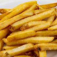 French Fries · Skin-on potatoes fried to a golden brown, sprinkled with kosher salt