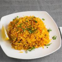 Vegan Vegetable Biryani · Mixed vegetable cooked with basmati rice and aromatic spices. Add avocado, tofu or chickpea ...