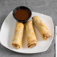 Vegan Spring Rolls (1) · Stuffed with cabbage and carrots.