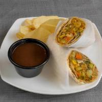 Mushroom Aloo Roll · Mushroom, potato, cooked with onions and mix spices. Comes with tamarind sauce.