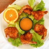 Coconut Shrimp · Our best selling appetizer! Jumbo gulf shrimp coated with shredded coconut then deep fried a...