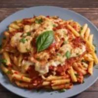 Chicken Parmigiana With Linguine · 