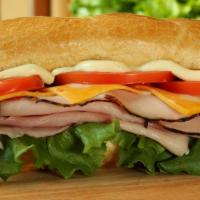 Turkey Club
 · Turkey, Bacon, Lettuce, Tomato and Mayonnaise.