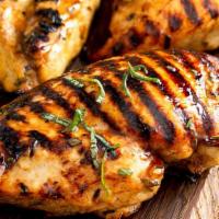 Grilled Chicken · Grilled chicken breasts super juicy and flavorful by our inspired Chef's spices.