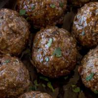 Mediterranean Meat Balls · Mixed ground beef with bread crumbs, mixed with vegetables and seasoned with spices deep fri...