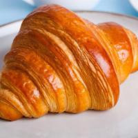 Plain Croissant · Flaky, buttery croissant.