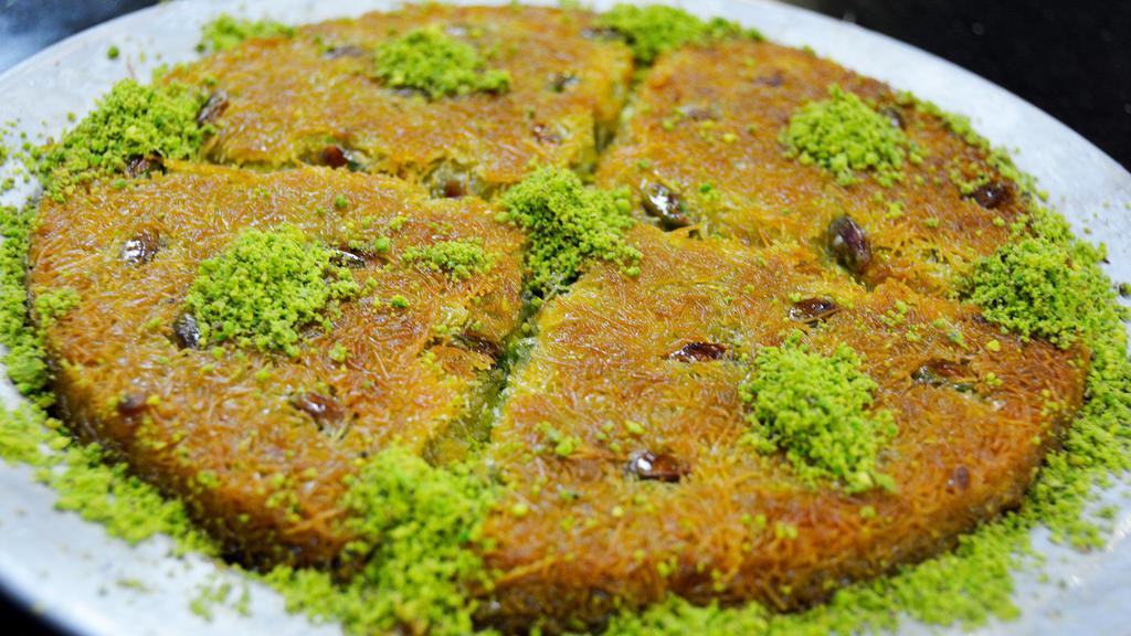 Kunefe Special · Kunefe with cheese and pistachio inside.