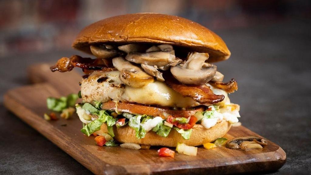 The Ultimate  · Grilled chicken breast, bacon, Swiss, mushrooms, lettuce, 