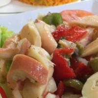 Ensalada De Bacalao · Codfish salad.